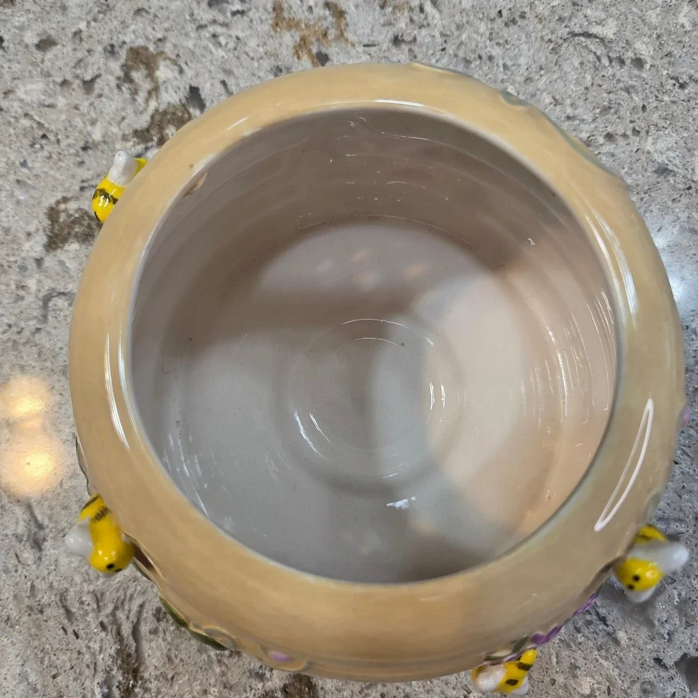 Vintage PartyLite Bee Hive Ceramic Wax Warmer Tea Light Holder Garden Bumble Bee
